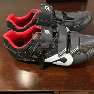Peloton Black and Red Athletic Cycling Shoes with Velcro Closure Peloton | Shoes | Peloton Black And Red Athletic Cycling  main image 2